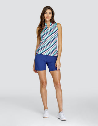 Tail Ladies Isabel Sleeveless Polo - Gem Stripe