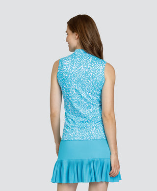 Tail Ladies Electa Sleeveless Polo - Cheetah Jacquard