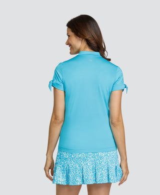 Tail Ladies Mariel Short Sleeve Polo - Bali Blue