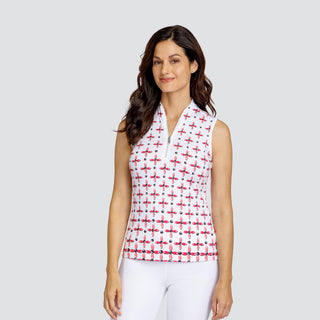 Tail Ladies Golf Mea Sleeveless Top - Clover Petals