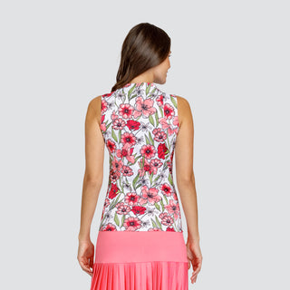 Tail Ladies Golf Lyon Sleeveless Top - Strawberry Blossoms