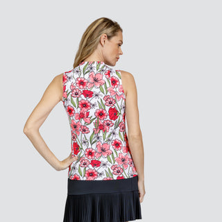 Tail Ladies Golf Lyon Sleeveless Top - Strawberry Blossoms