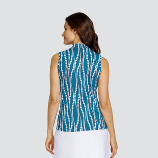 Tail Ladies Golf Electra Sleeveless Top - Diamond Waves
