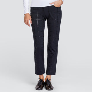 Tail Ladies Golf Lelah Pull On Black 31 Inch Trousers - Lustre Lattice