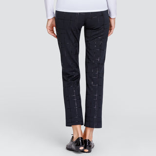 Tail Ladies Golf Lelah Pull On Black 31 Inch Trousers - Lustre Lattice