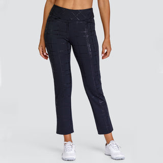 Tail Ladies Golf Lelah Pull On Black 31 Inch Trousers - Lustre Lattice