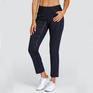 Tail Ladies Golf Lelah Pull On Black 31 Inch Trousers - Lustre Lattice