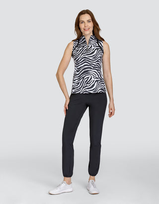 Tail Ladies Vane Sleeveless Polo - Painted Zebra