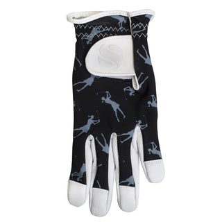 Cabretta LeatherLeft Hand Ladies Golf Glove - Black Lady Golfer