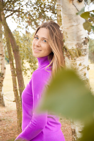 Pure  Glow Super Soft Roll Neck - Amethyst