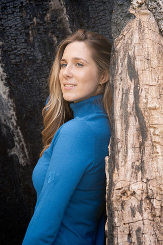 Pure Golf Super Soft Glow Roll Neck - Vallarta Blue