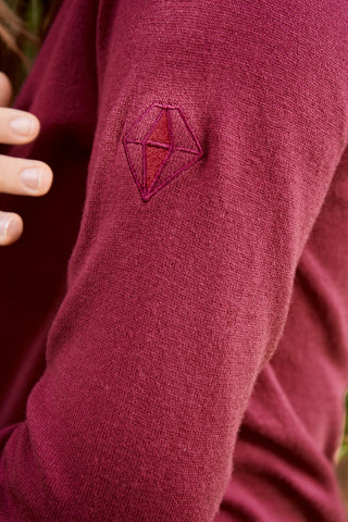 Pure Golf Super Soft Glow Roll Neck - Garnet Berry