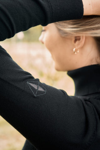 Pure Golf Super Soft Glow Roll Neck - Black