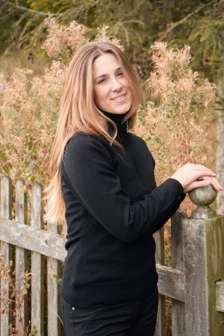 Brace Black Super Soft Lined Quarter Zip Golf Jumper - Pure Golf