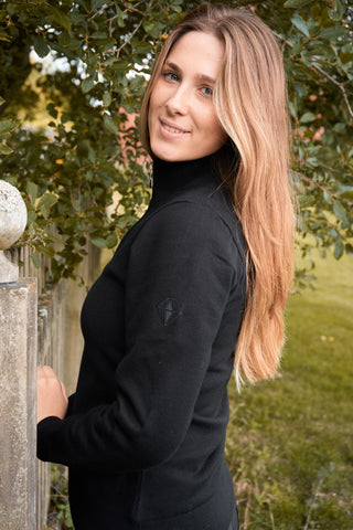 Brace Black Super Soft Lined Quarter Zip Golf Jumper - Pure Golf