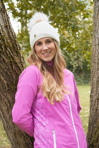 Pure Golf Jora Waterproof Full Zip Jacket - Azalea Paisley