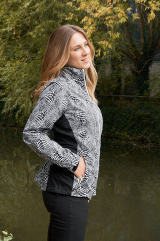 Pure Golf Jora Waterproof Full Zip Jacket - Mono Snake