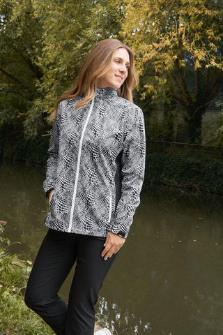 Pure Golf Jora Waterproof Full Zip Jacket - Mono Snake