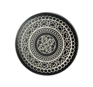 A  hand enamelled lace effect magnetic golf ball marker 