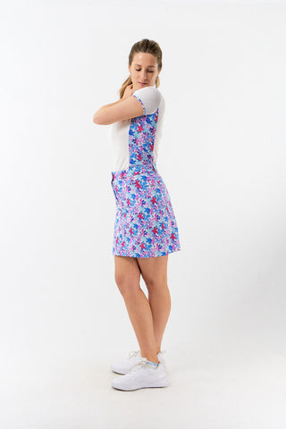 Pure Golf Bliss Cap Sleeve Polo - Watercolour Daydream