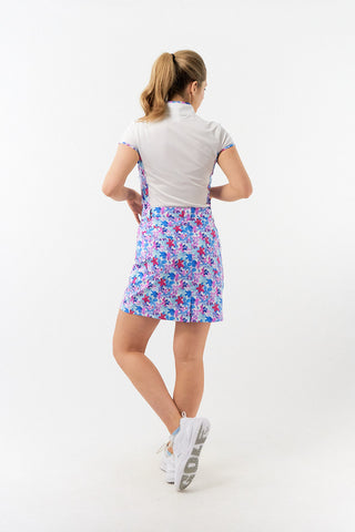 Pure Golf Bliss Cap Sleeve Polo - Watercolour Daydream