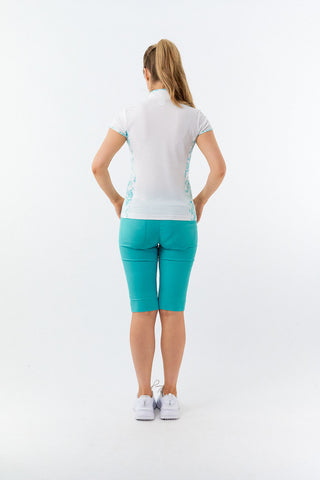 Pure Golf Ladies Bliss Sleeveless Golf Polo Shirt - Aquamarine Lake
