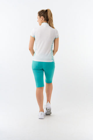 Pure Golf Ladies Bliss Sleeveless Golf Polo Shirt - Aquamarine Lake