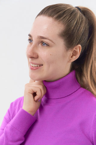 Pure  Glow Super Soft Roll Neck - Amethyst