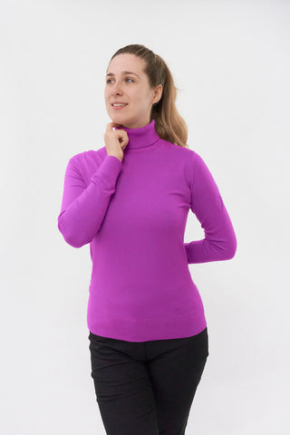 Pure  Glow Super Soft Roll Neck - Amethyst