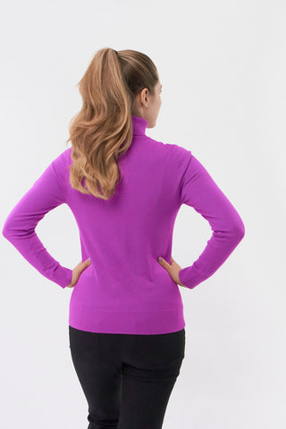 Pure  Glow Super Soft Roll Neck - Amethyst