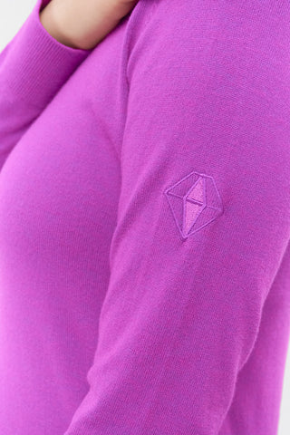 Pure  Glow Super Soft Roll Neck - Amethyst