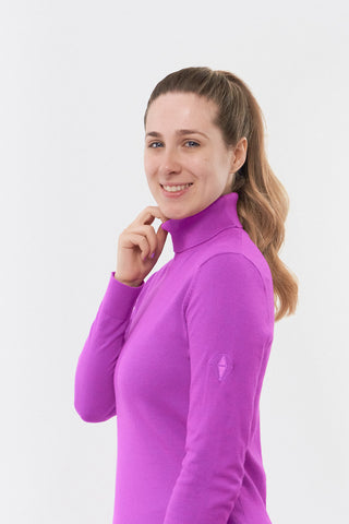 Pure  Glow Super Soft Roll Neck - Amethyst