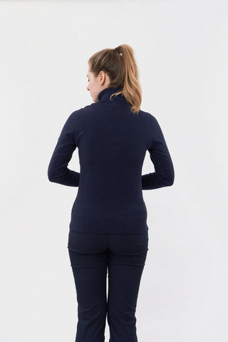 Pure Golf Super Soft Glow Roll Neck - Navy