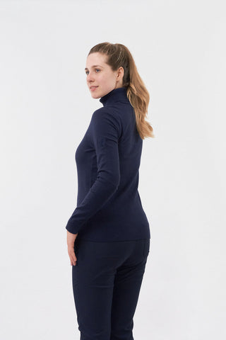 Pure Golf Super Soft Glow Roll Neck - Navy