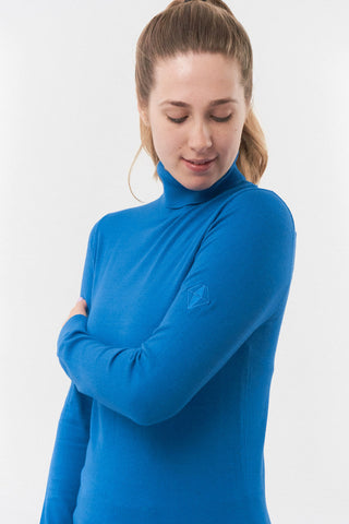 Pure Golf Super Soft Glow Roll Neck - Vallarta Blue
