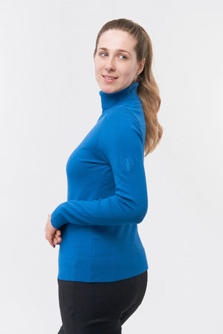 Pure Golf Super Soft Glow Roll Neck - Vallarta Blue