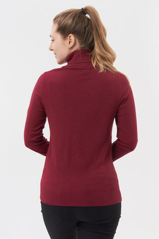 Pure Golf Super Soft Glow Roll Neck - Garnet Berry