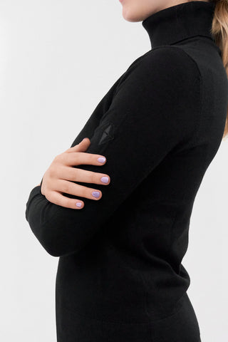 Pure Golf Super Soft Glow Roll Neck - Black