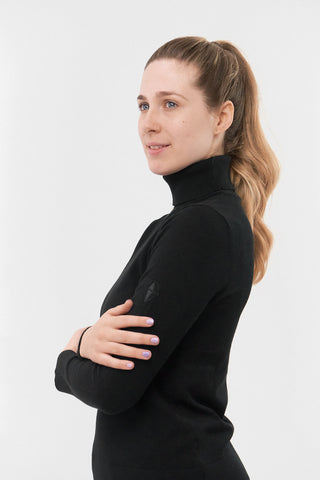 Pure Golf Super Soft Glow Roll Neck - Black