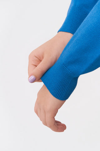 Pure Golf Brace Super Soft Lined Golf Jumper Quarter Zip- Vallarta Blue