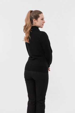 Brace Black Super Soft Lined Quarter Zip Golf Jumper - Pure Golf