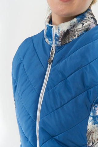 Pure Golf Amber Quilted Gilet  - Stone Canvas Collection - Vallarta Blue