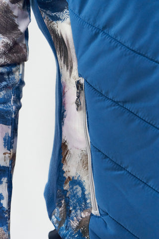 Pure Golf Amber Quilted Gilet  - Stone Canvas Collection - Vallarta Blue