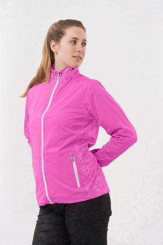 Pure Golf Jora Waterproof Full Zip Jacket - Azalea Paisley
