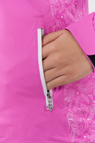 Pure Golf Jora Waterproof Full Zip Jacket - Azalea Paisley