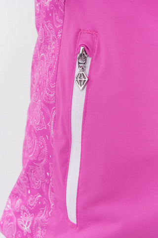 Pure Golf Jora Waterproof Full Zip Jacket - Azalea Paisley