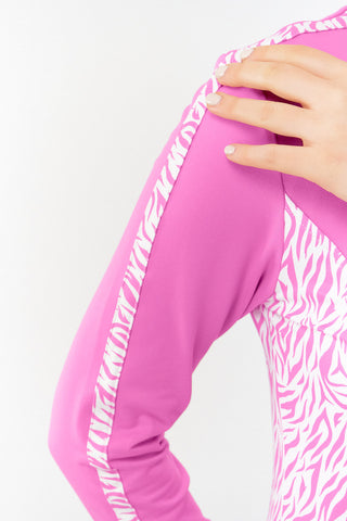 Pure Golf Ladies Breeze Golf Jacket - Azalea Zebra