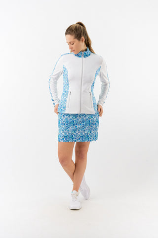 Pure Golf Ladies Breeze Golf Jacket - Peacock Swirl