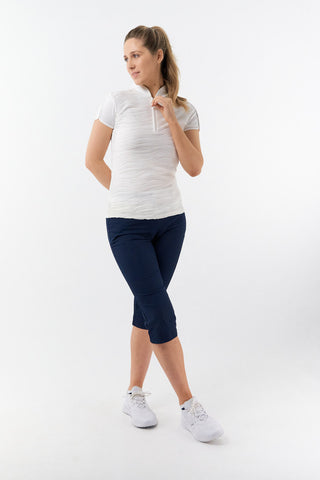 Cove Ladies Cap Sleeve Polo Shirt - White