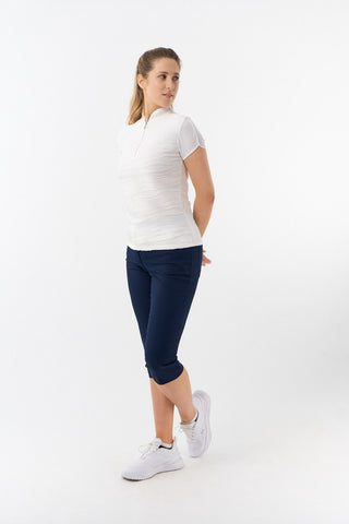 Cove Ladies Cap Sleeve Polo Shirt - White